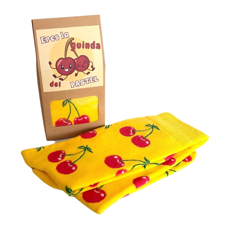 Calcetines para regalo cerezas