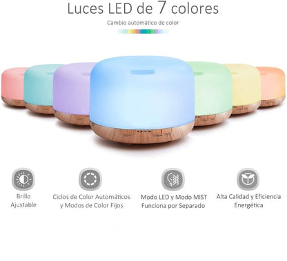Humidificador - Difusor de aromas blanco-madera