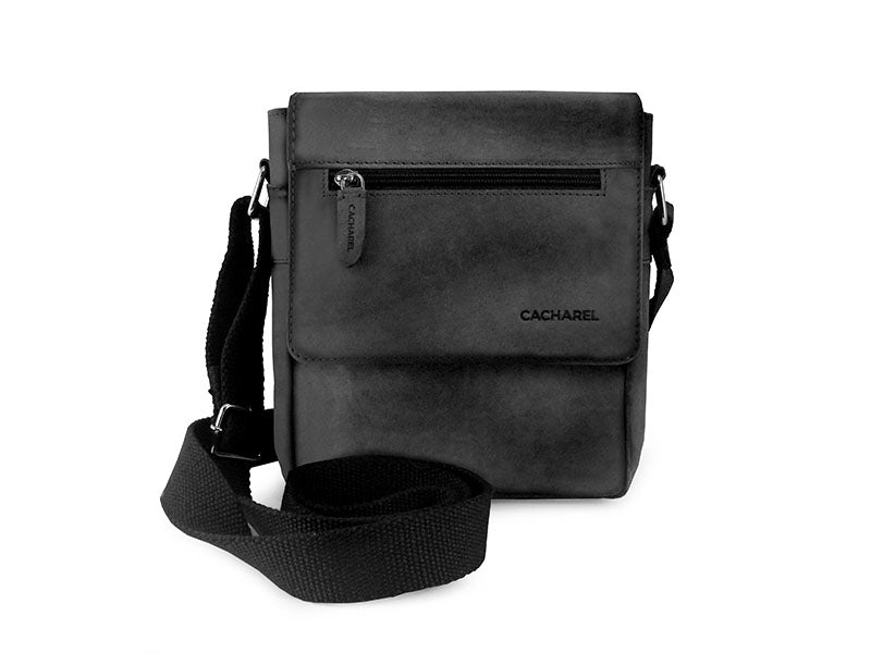 Bolso piel con solapa “Cacharel”