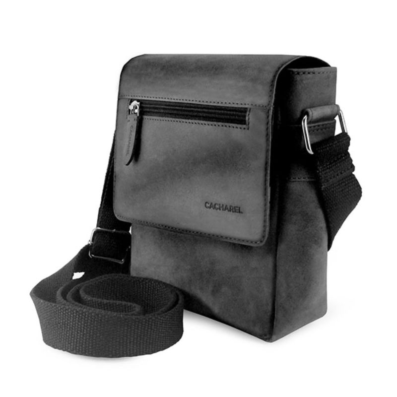 Bolso piel con solapa “Cacharel”