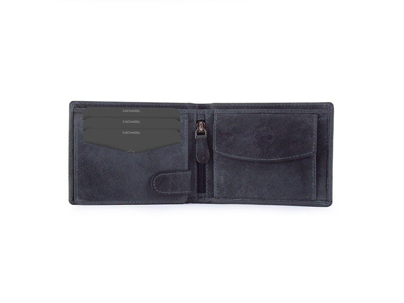 Billetera americana con monedero "Cacharel" Gris