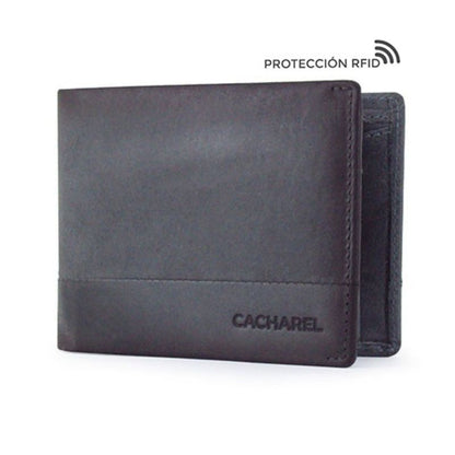 CARTERA-PIEL-CACHAREL GRIS