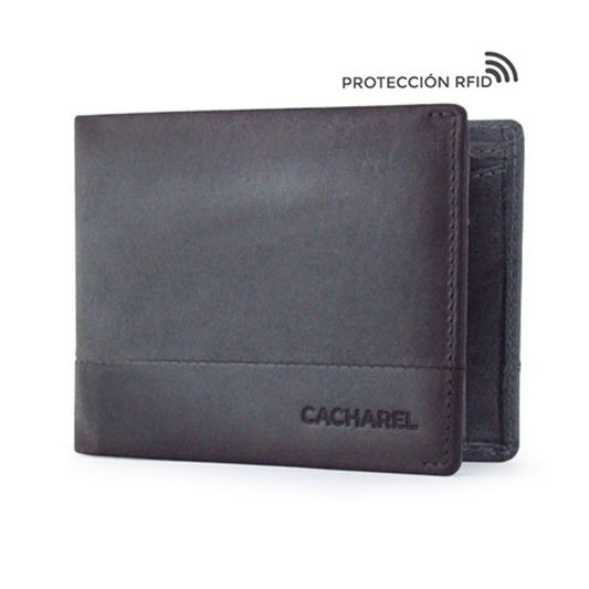 CARTERA-PIEL-CACHAREL GRIS