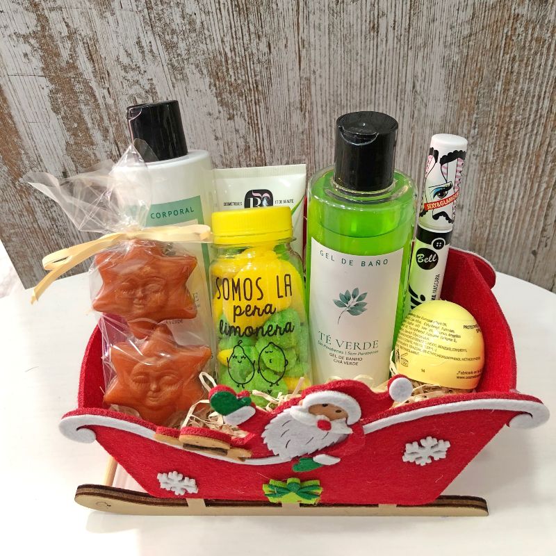CESTA REGALO NAVIDAD TE VERDE