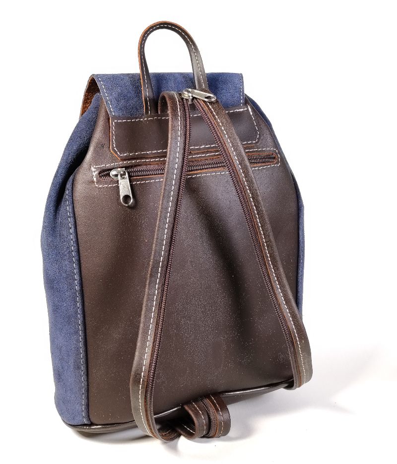 Mochila Piel Azul "Colección Ubrique"