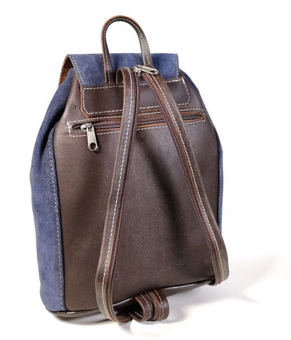 Mochila Piel Azul "Colección Ubrique"
