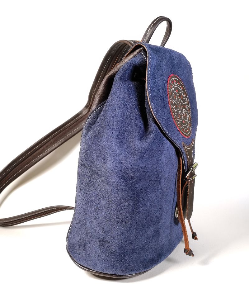 Mochila Piel Azul "Colección Ubrique"
