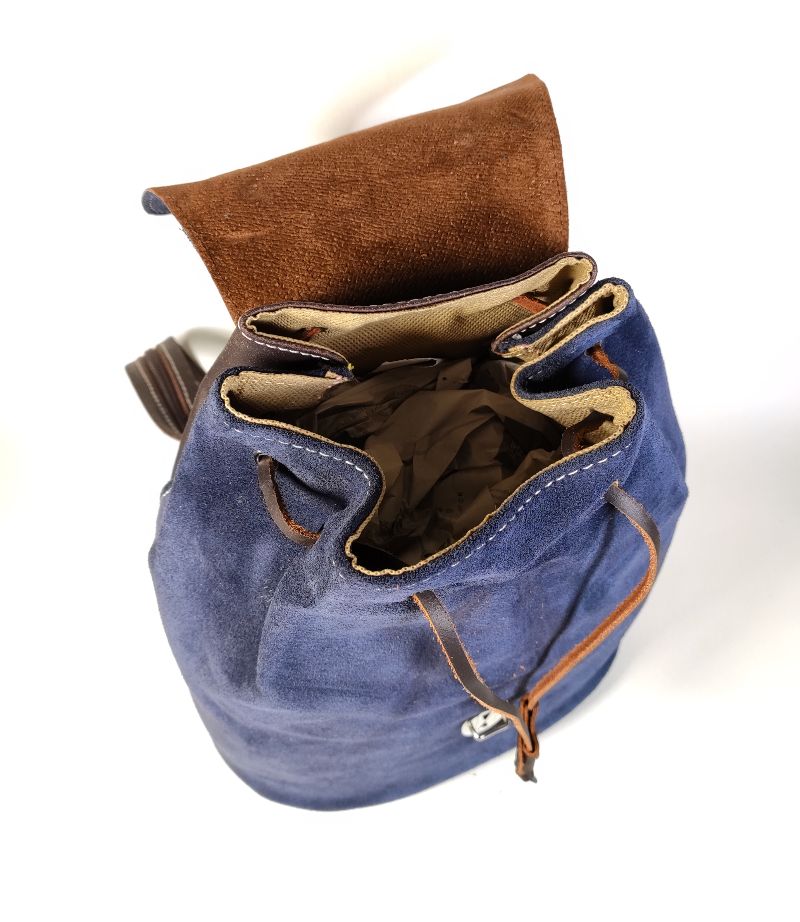 Mochila Piel Azul "Colección Ubrique"