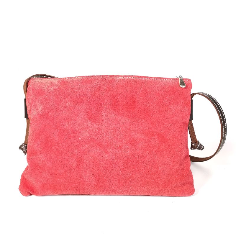 Bolso bandolera piel 2 en 1 rojo "Colección Ubrique"