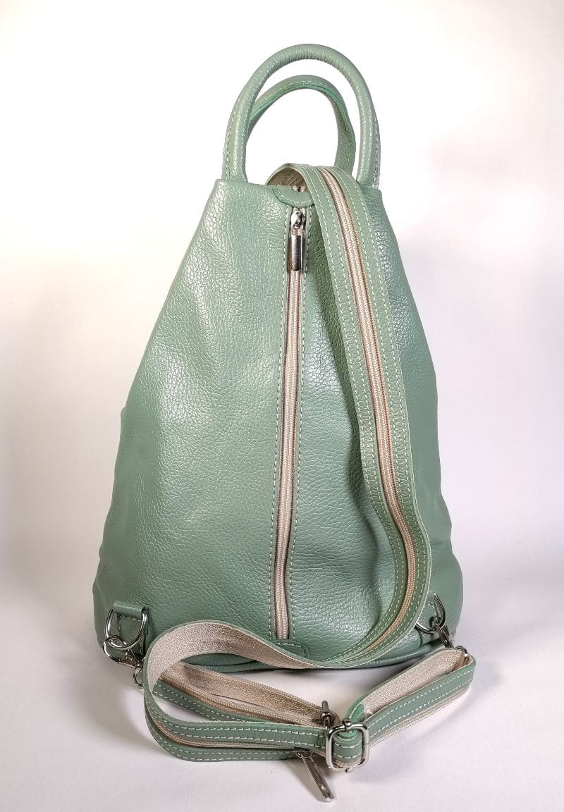 Mochila Piel Lisa Mint