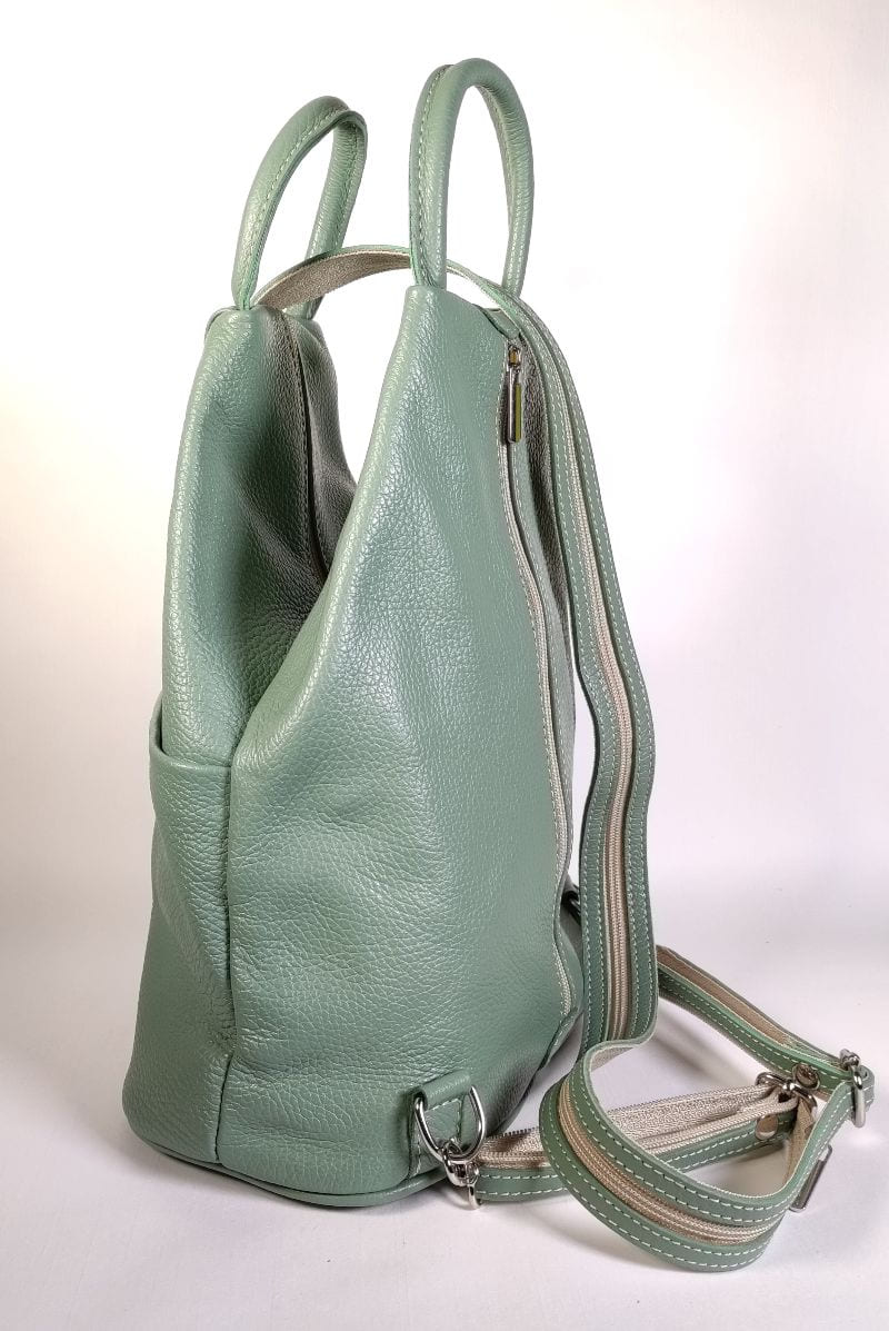 Mochila Piel Lisa Mint