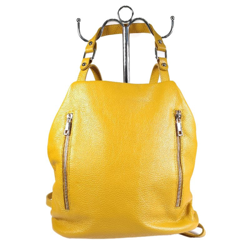 mochila anti robo mostaza