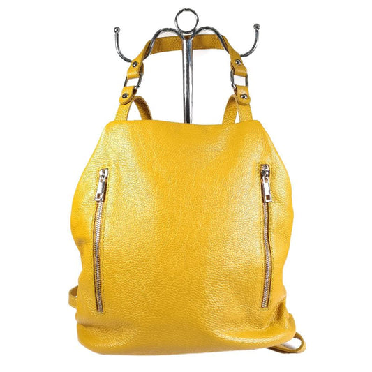 mochila anti robo mostaza