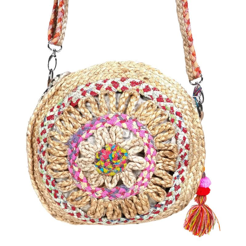 BOLSO YUTE REDONDO MULTICOLOR