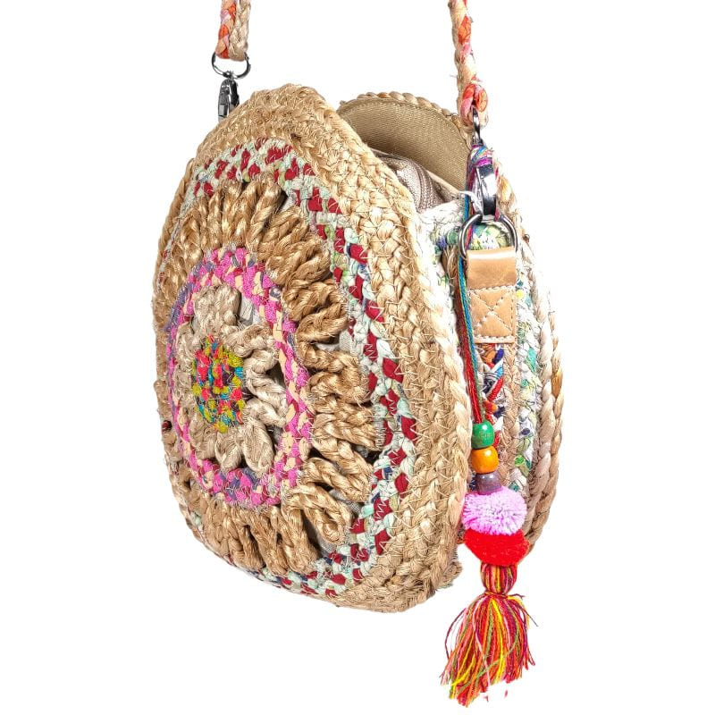 BOLSO YUTE REDONDO MULTICOLOR