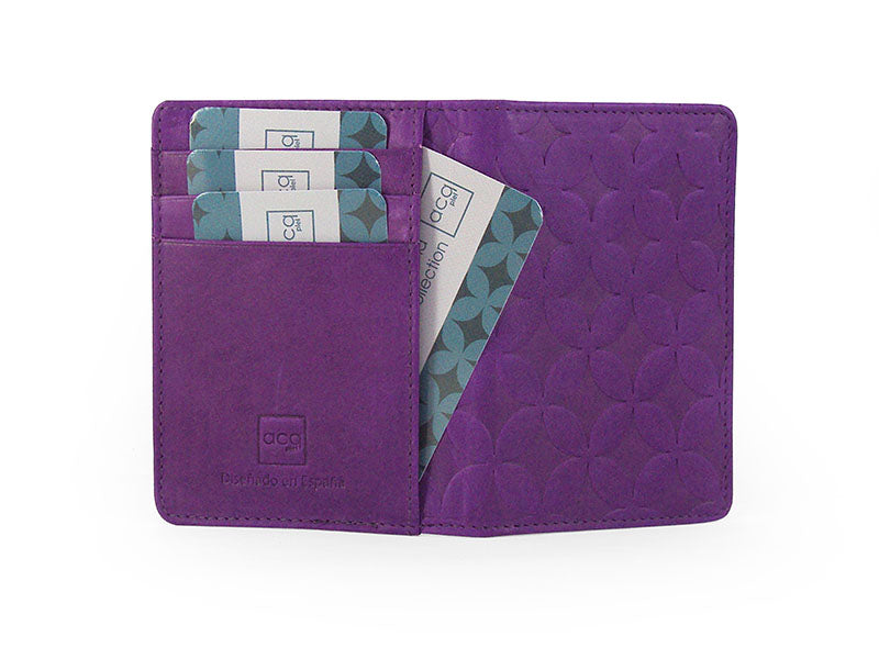 Monedero piel mujer "ACQ PIEL" colección Diamond Morado