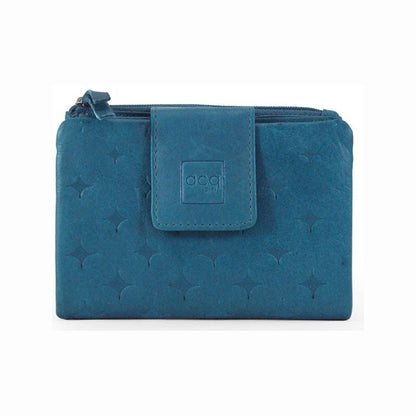 Monedero piel mujer "ACQ PIEL" colección Diamond Turquesa