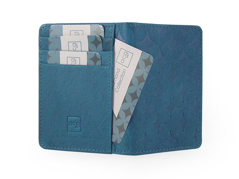 Monedero piel mujer "ACQ PIEL" colección Diamond Turquesa