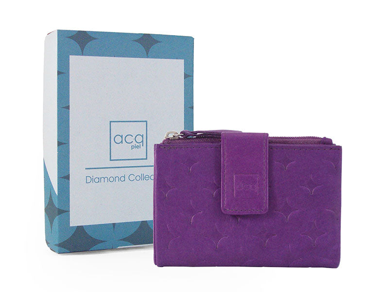 Monedero "ACQ PIEL" colección Diamond Morado