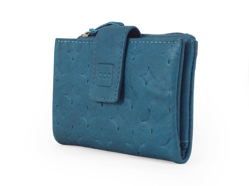 Monedero piel mujer colección Diamond Turquesa