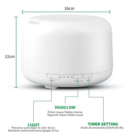 Humidificador - Difusor de aromas blanco