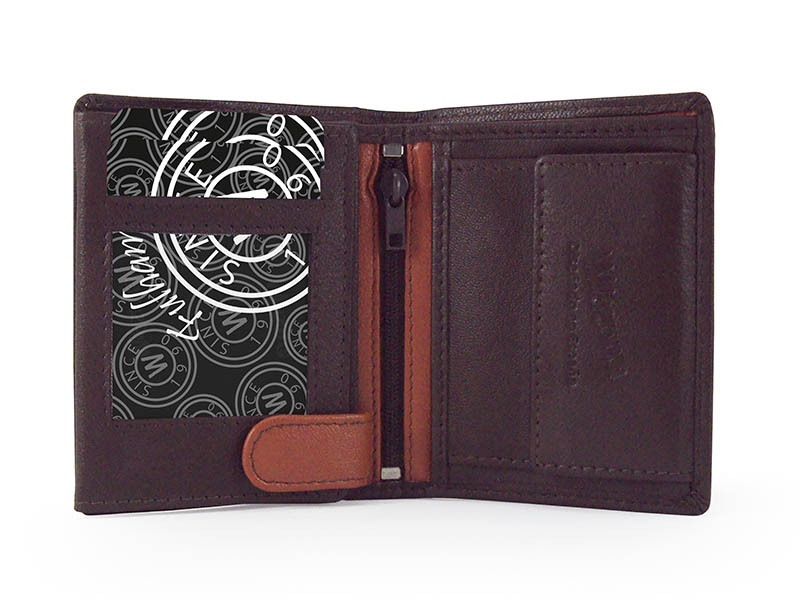 CARTERA WILDZONE “FULHAM” NAPA GOMA MARRÓN