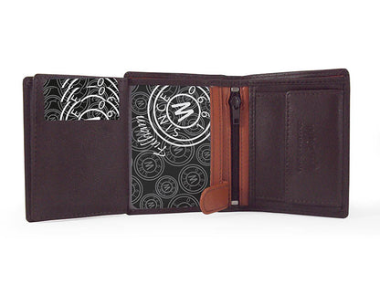 CARTERA WILDZONE “FULHAM” NAPA GOMA MARRÓN