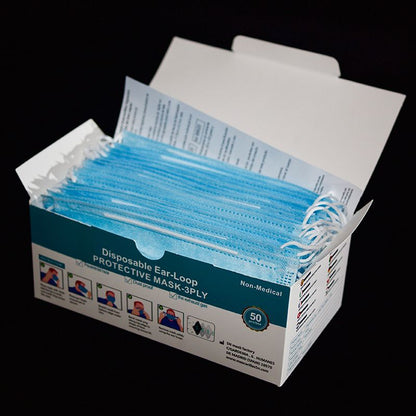 Mascarillas higiénicas desechables caja de 50 unidades